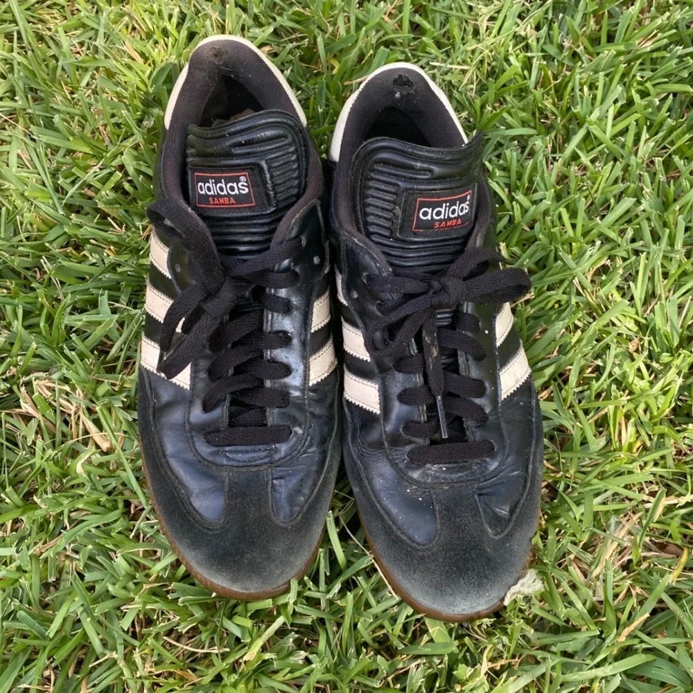 Adidas Samba Classic Mens Black White Gum Sole Indoor Soccer Shoes 034563 Size 8